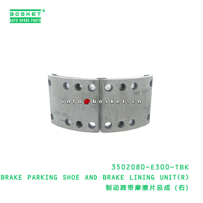 3502080-E300-TBK Brake Parking Shoe And Brake Lining Unit(R)  for JAC N80 N90  3502080E300TBK