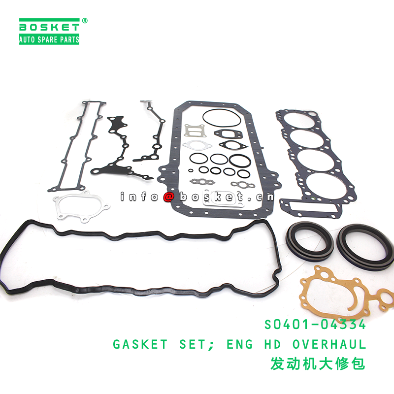 S0401-04334 Gasket Set for HINO J05E Engine Head Overhaul Kit